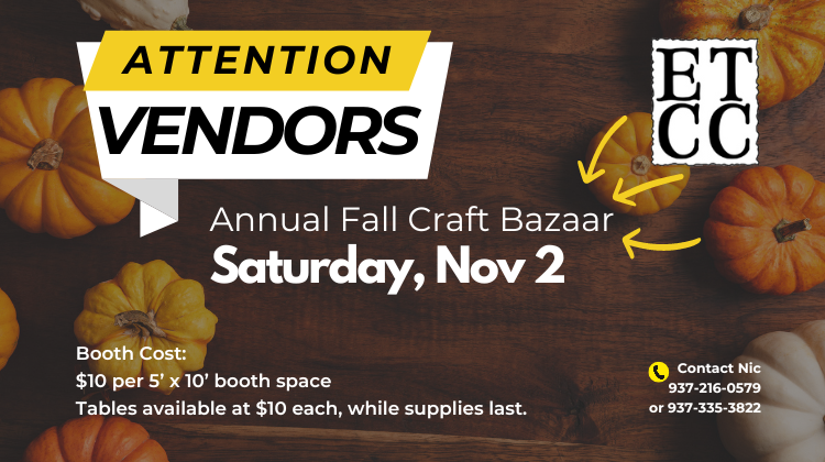 Attention Artisans! Reserve Your Spot to Sell at the 5th Annual ETCC Craft Bazaar!